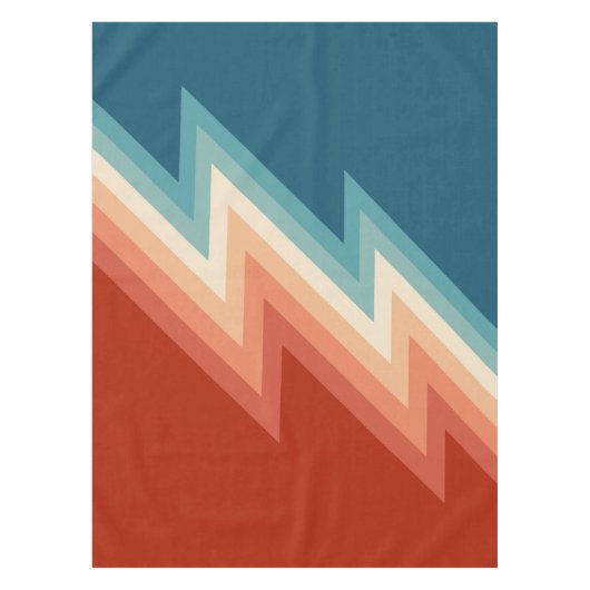 Retro stijl chevron patroon tafelkleed (Voorkant)