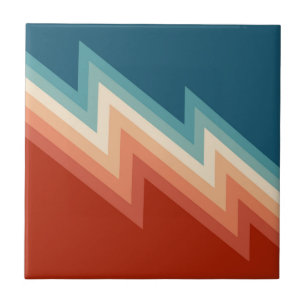 Retro stijl chevron patroon tegeltje