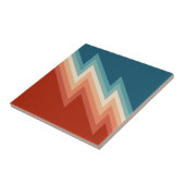 Retro stijl chevron patroon tegeltje (Zijkant)