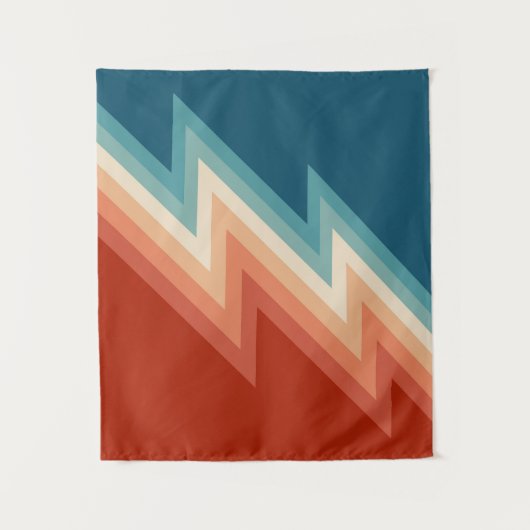 Retro stijl chevron patroon wandkleed (Voorkant)