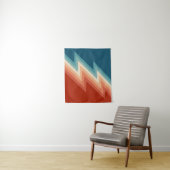 Retro stijl chevron patroon wandkleed (In situ)