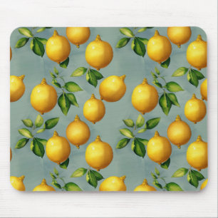Retro Stijl Citroenen Patroon Behang Kunst Muismat