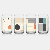 retro stijl cola blikglazen duurzame set blikvorm glas (Achterkant)