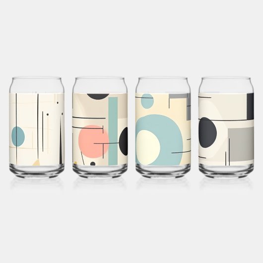 retro stijl cola blikglazen duurzame set blikvorm glas (Links)