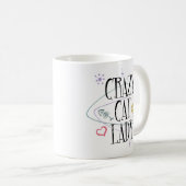 Retro stijl Crazy Cat Lady Mok (Voorkant rechts)