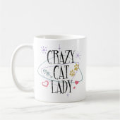 Retro stijl Crazy Cat Lady Mok (Links)