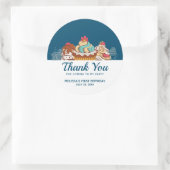 Retro stijl Cupcakes Sweet Dessert Party Ronde Sticker (Tas)