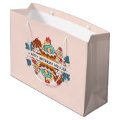 Retro Stijl Cupcakes Zoete Dessert Verjaardag Groot Cadeauzakje (Achterkant Gekanteld)