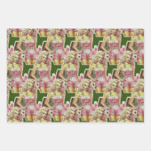 Retro stijl dame inpakpapier vel (Voorkant 3)