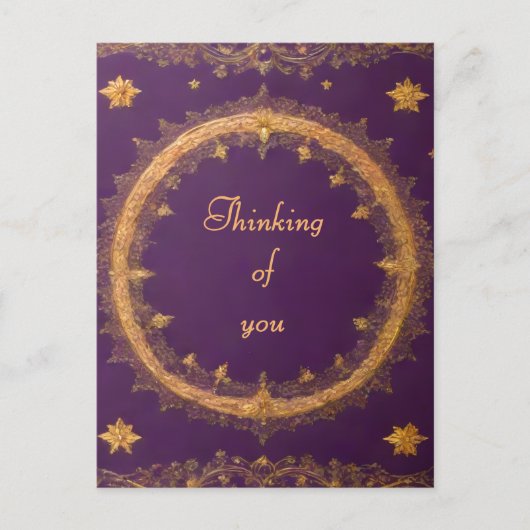 Retro stijl "Denken aan jou" Briefkaart (Voorkant)