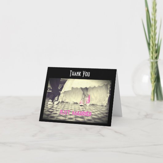 Retro Stijl Diner Bruidspaar Bedankt (Voorkant)