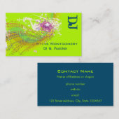 Retro stijl DJ en muzikant Visitekaartje (Voorkant / Achterkant)