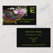 Retro stijl DJ en muzikant Visitekaartje (Voorkant / Achterkant)