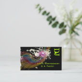 Retro stijl DJ en muzikant Visitekaartje (Staand voorkant)