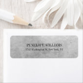 Retro Stijl Eenvoudig Elegant Modern Grijs Etiket (Insitu)