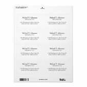 Retro Stijl Elegant Duidelijk Eenvoudig Wit Etiket (Full Sheet)