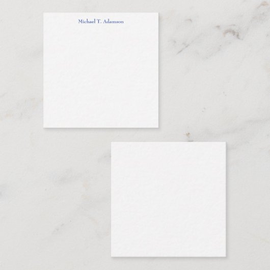 Retro Stijl Elegant Duidelijk Eenvoudig Wit Informatiekaartje (Voorkant / Achterkant)