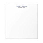 Retro Stijl Elegant Duidelijk Eenvoudig Wit Notitieblok (Voorkant)