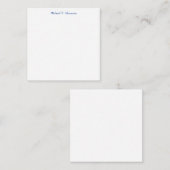 Retro Stijl Elegant Duidelijk Eenvoudig Wit Notitiekaartje (Voorkant / Achterkant)