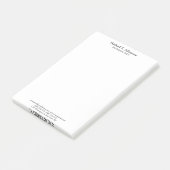 Retro Stijl Elegant Duidelijk Eenvoudig Wit Post-it® Notes (Schuin)