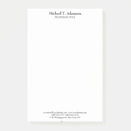 Retro Stijl Elegant Duidelijk Eenvoudig Wit Post-it® Notes