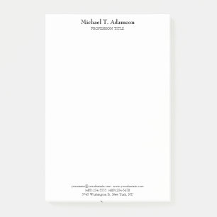 Retro Stijl Elegant Duidelijk Eenvoudig Wit Post-it® Notes