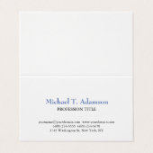 Retro Stijl Elegant Duidelijk Eenvoudig Wit Visitekaartje (Buitenkant ongevouwen)