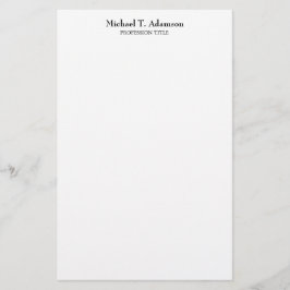 Retro stijl elegant gewoon eenvoudig wit briefpapier