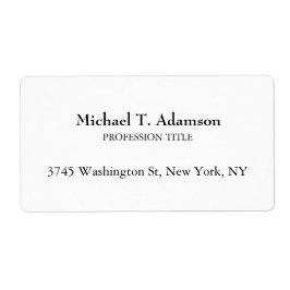 Retro stijl elegant gewoon eenvoudig wit etiket