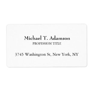 Retro stijl elegant gewoon eenvoudig wit etiket