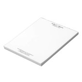 Retro stijl elegant gewoon eenvoudig wit notitieblok (Linkerzijde)