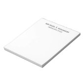 Retro stijl elegant gewoon eenvoudig zwart & wit notitieblok (Linkerzijde)