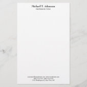 Retro stijl elegant gewoon wit briefpapier (Voorkant)