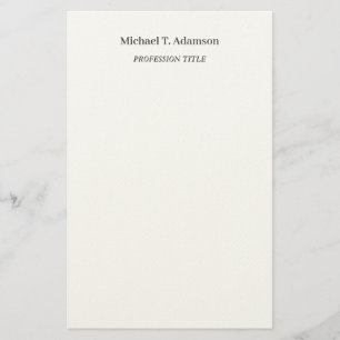 Retro stijl elegant gewoon zwart-wit briefpapier