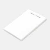 Retro stijl elegant gewoon zwart & wit post-it® notes (Schuin)