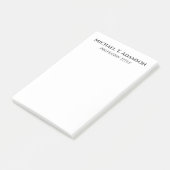 Retro stijl elegant gewoon zwart-wit post-it® notes (Schuin)
