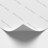 Retro Stijl Elegante Duidelijke Eenvoudige Witte K Cadeaupapier (Hoek)