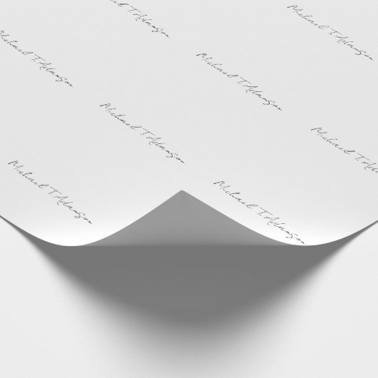 Retro Stijl Elegante Duidelijke Eenvoudige Witte K Cadeaupapier (Hoek)