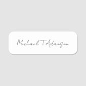 Retro Stijl Elegante Duidelijke Eenvoudige Witte K Naamplaatje (Voorkant)