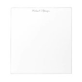 Retro Stijl Elegante Duidelijke Eenvoudige Witte K Notitieblok (Voorkant)