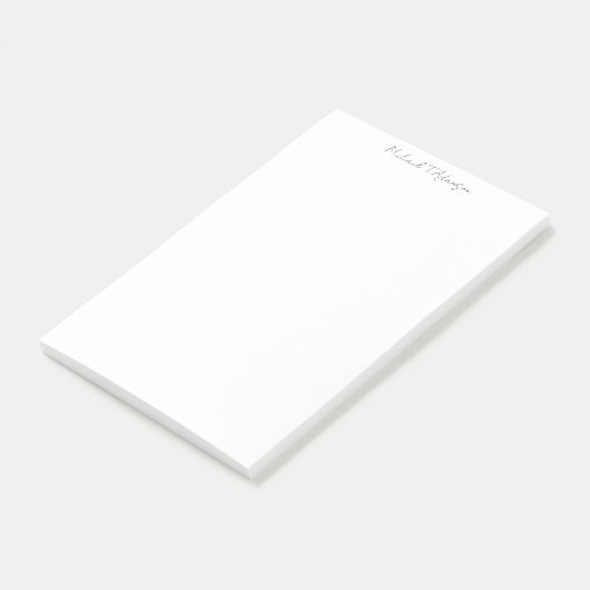 Retro Stijl Elegante Duidelijke Eenvoudige Witte K Post-it® Notes (Schuin)