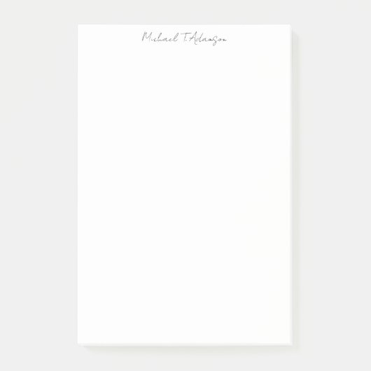 Retro Stijl Elegante Duidelijke Eenvoudige Witte K Post-it® Notes (Voorkant)