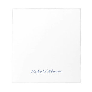 Retro stijl elegante effen witte kalligrafie naam notitieblok