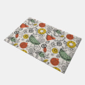 Retro stijl fruitpatroon deurmat (Schuin)