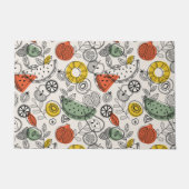 Retro stijl fruitpatroon deurmat (Voorkant)