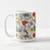 Retro  stijl fruitpatroon koffiemok (Links)