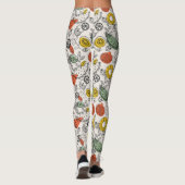 Retro  stijl fruitpatroon leggings (Achterkant)