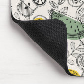 Retro  stijl fruitpatroon muismat (Hoek)