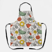 Retro  stijl fruitpatroon schort (Voorkant)