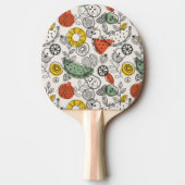 Retro  stijl fruitpatroon tafeltennisbatje (Voorkant)